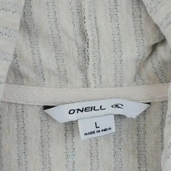 ONeill Womens Striped V-Neck Hoodie Sweater L 1CT‎ - Picture 4 of 6